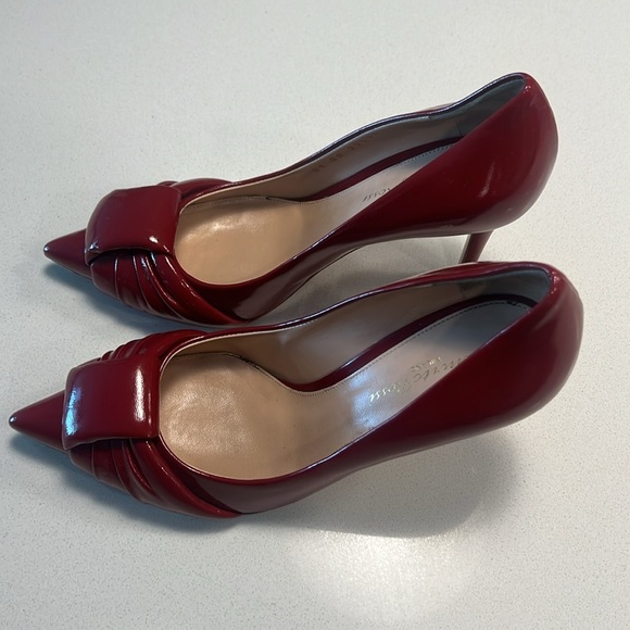 GIANVITO ROSSI 95 gathered glossed-leather pumps - Picture 7 of 14